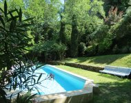 SOUTH ARDECHE three houses property with garden, swimming pool and a view